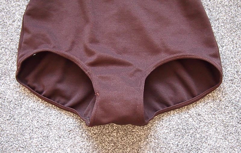 1977 keynote brown fitted swimsuit #101914518