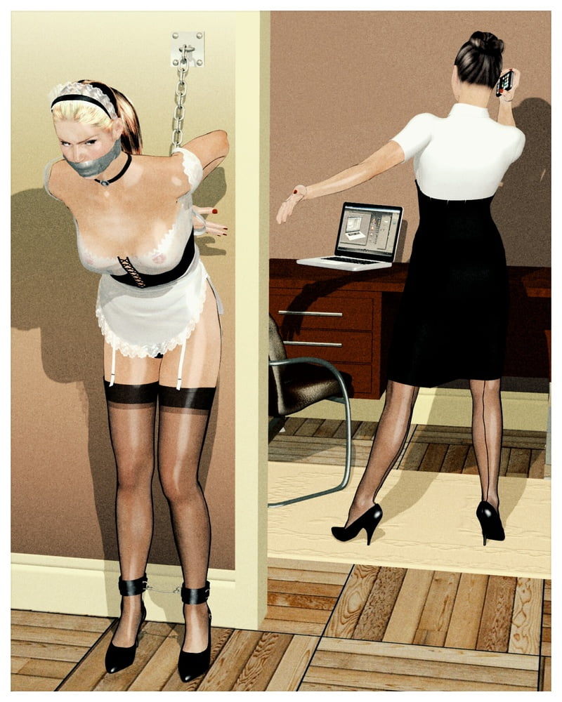(cartoon) waitress, maid #92812270