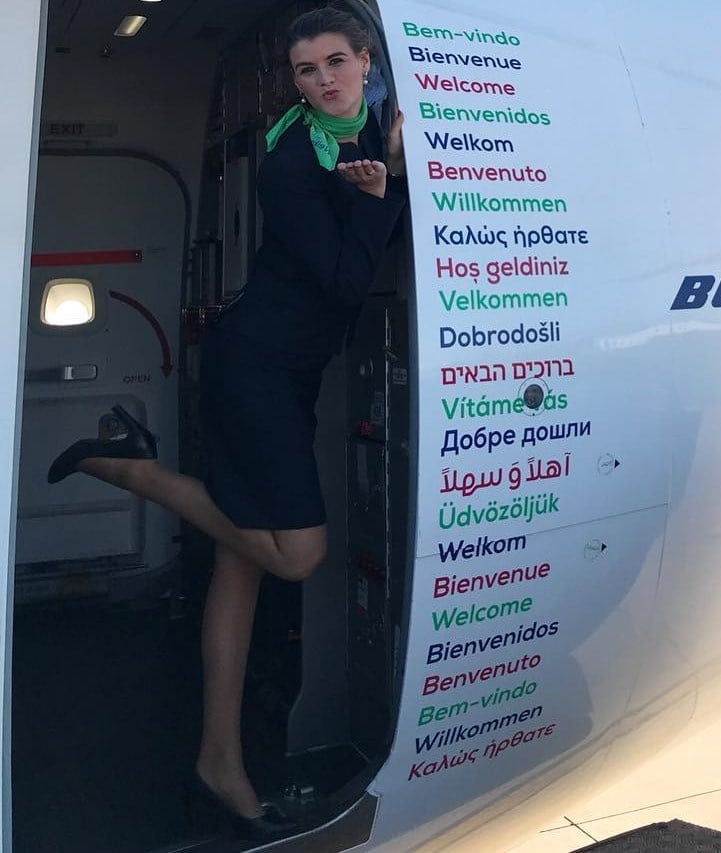 Hot Dutch stewardess Marie-Sophie Pole Dancing #91963133