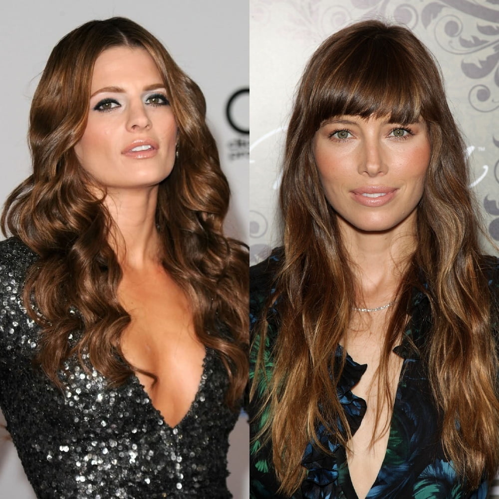 Which one would you fuck Stana Katic or Jessica Biel #104705518