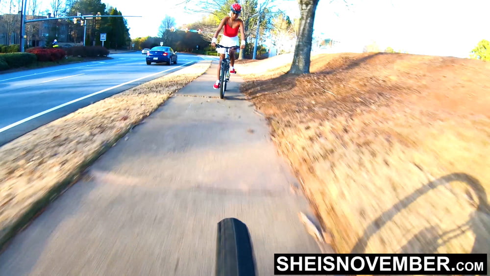 Petite Big Ass Ebony Teen Up Skirt Bike Riding Sheisnovember #106712718