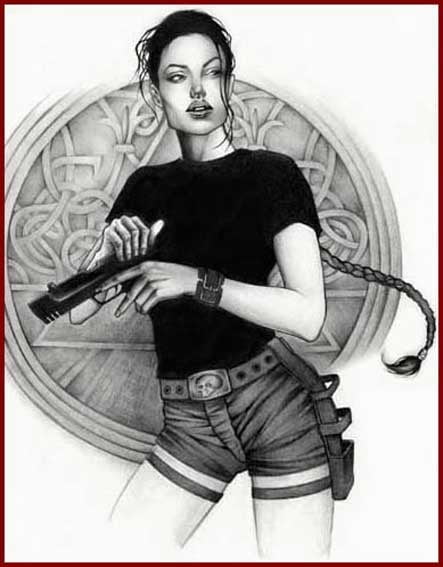 Lara Croft cartoon #91712883