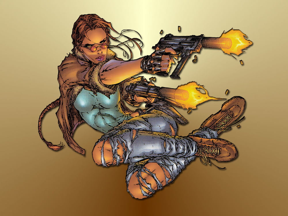 Lara Croft cartoon #91712899
