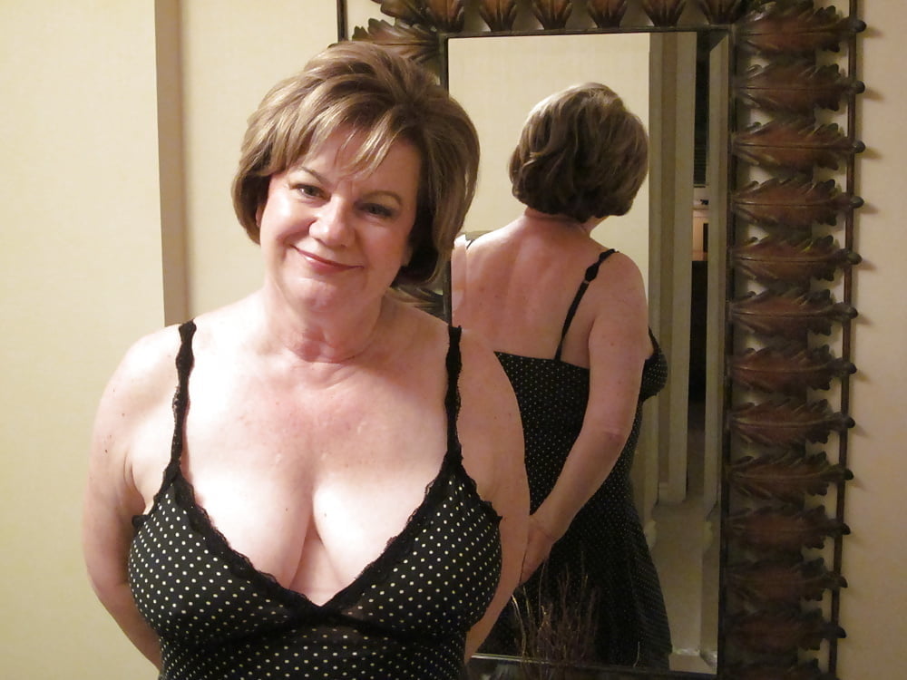 Grannies and Mature - Big boobs in and without bra #93842324