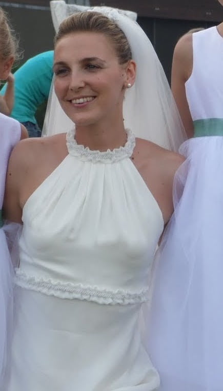Braless bride with puffy nipples #95159483