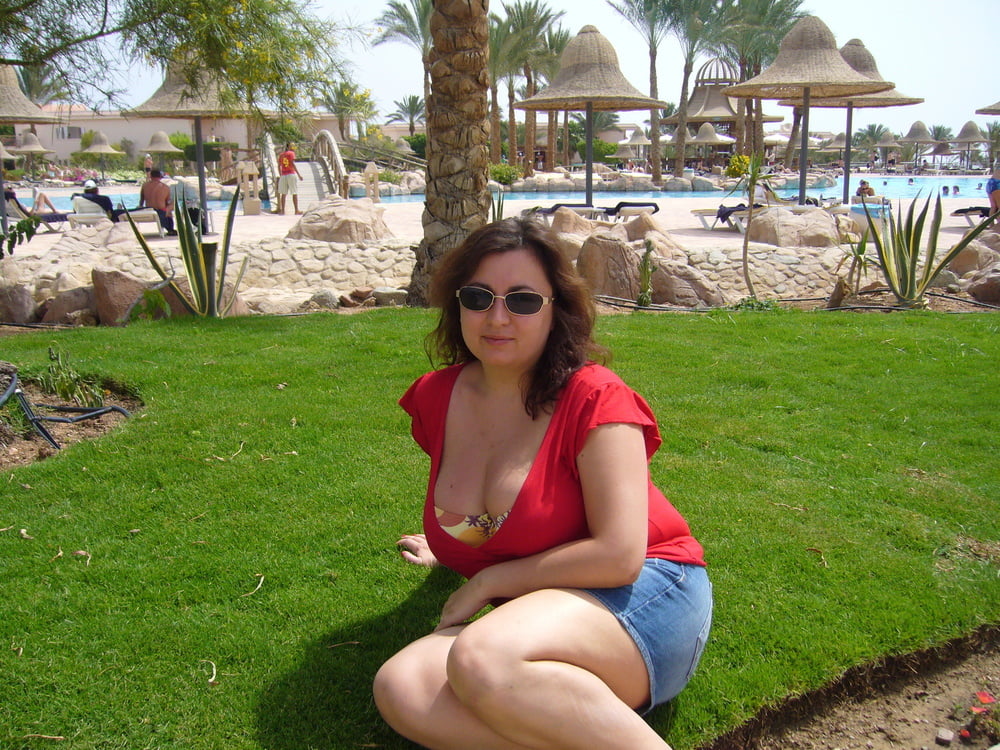 Russian mature wife Marina with big boobs #96603202
