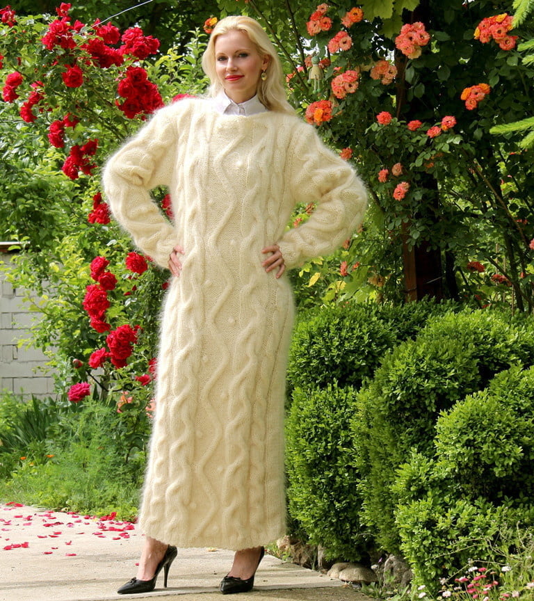 Tanya - lange Mohair Pullover Kleid
 #90977571