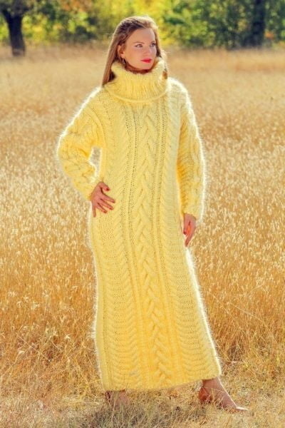 Tanya - vestido largo suéter de mohair
 #90977756