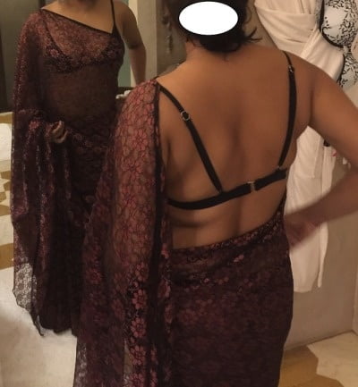 Sexy Desi wife saree with bra #98735737