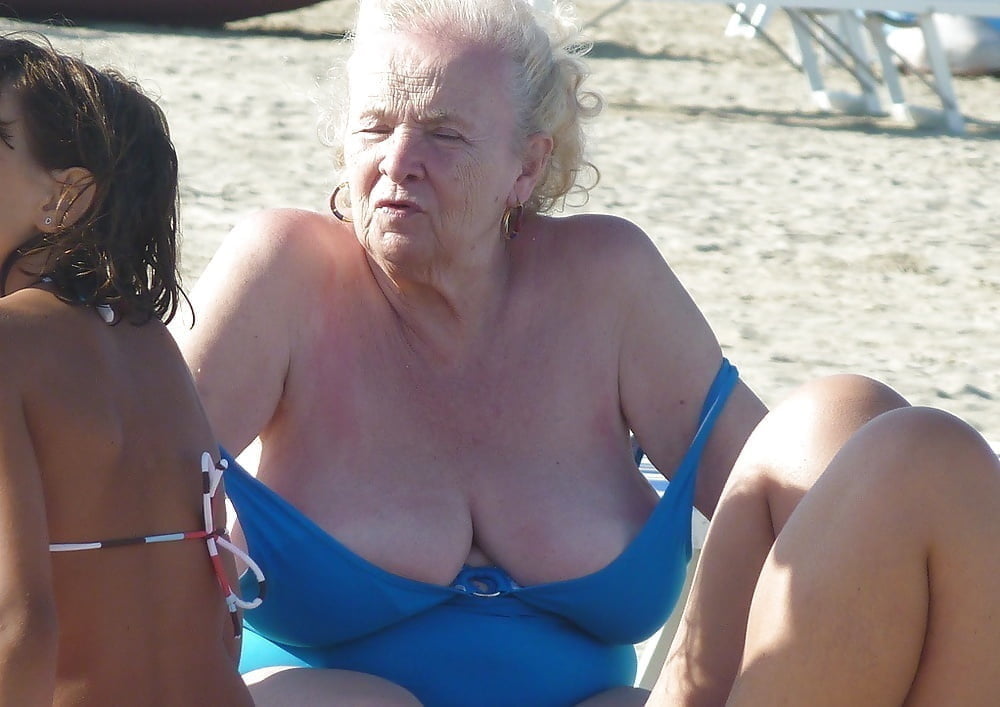 Granny big boobs beach 2 #102147205