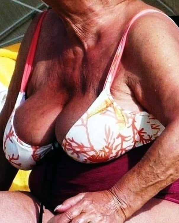 Granny big boobs beach 2 #102147211