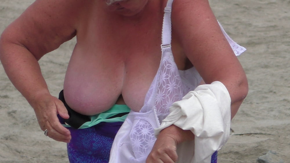 Granny big boobs beach 2 #102147220