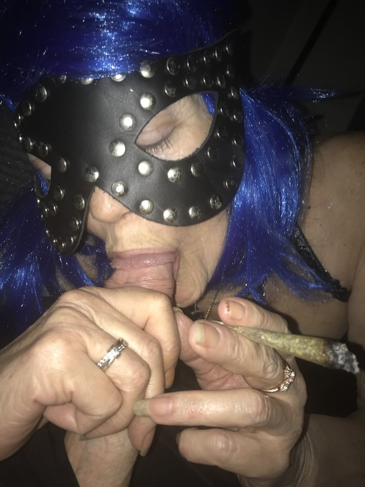 Smoking Blowjob Mask Wig Granny Milf #106377679