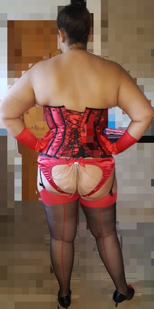 Red Corset with Red Seams #106702690