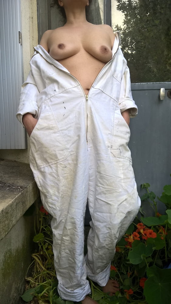 Hairy Mature Wife In Coveralls Outdoors #107031675