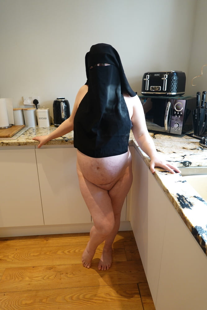 Pregnant Wife in Muslim Niqab and Nursing Bra #106679801