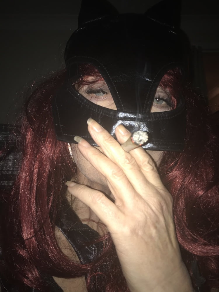 Smoking Mistress Blowjob Latex Mask #105510581