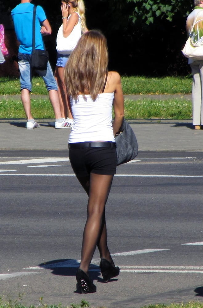 sexy street ladies in pantyhose 2 #90805526