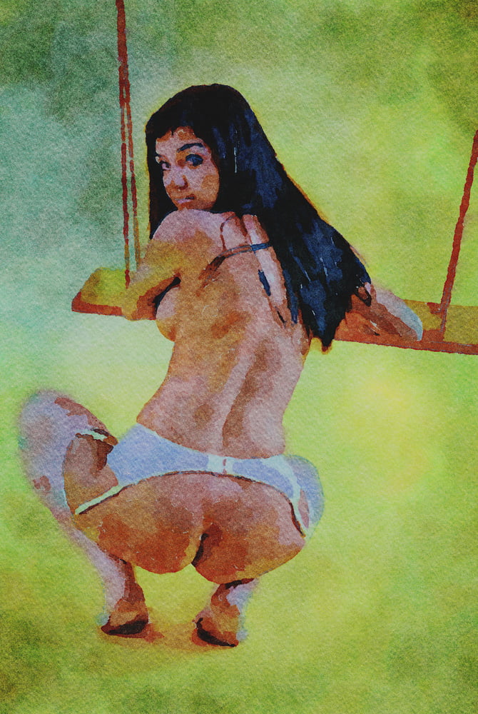 Erotic Digital Watercolor 65 #99978713