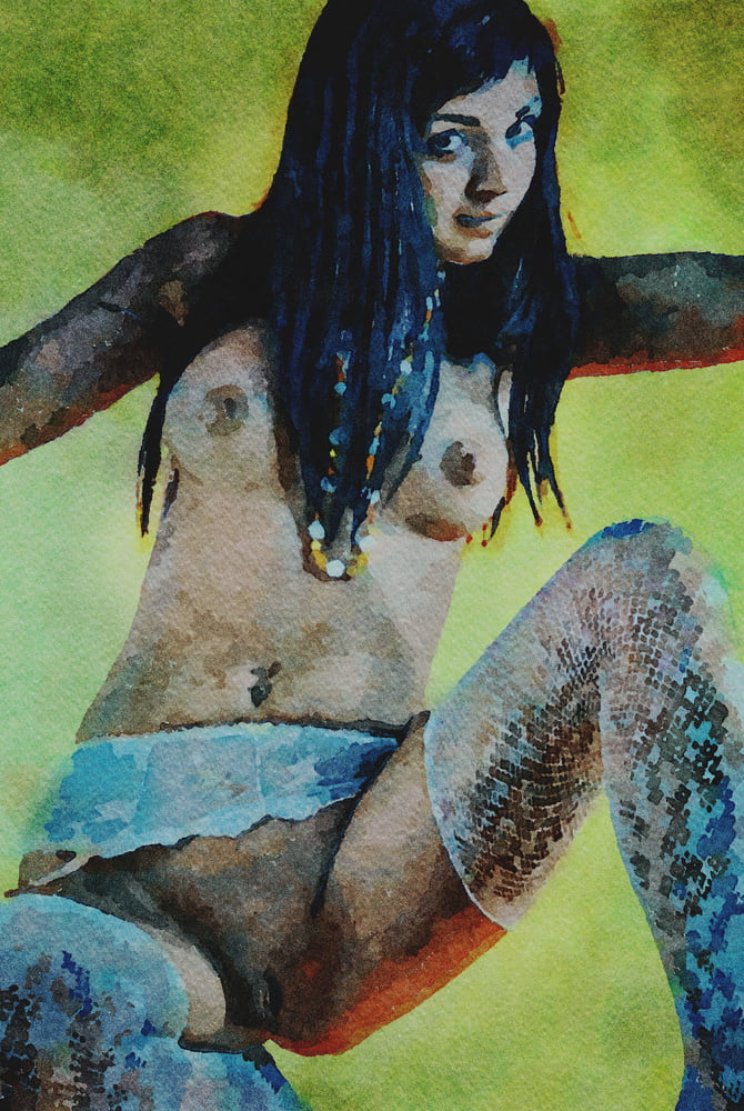 Erotic Digital Watercolor 65 #99978721