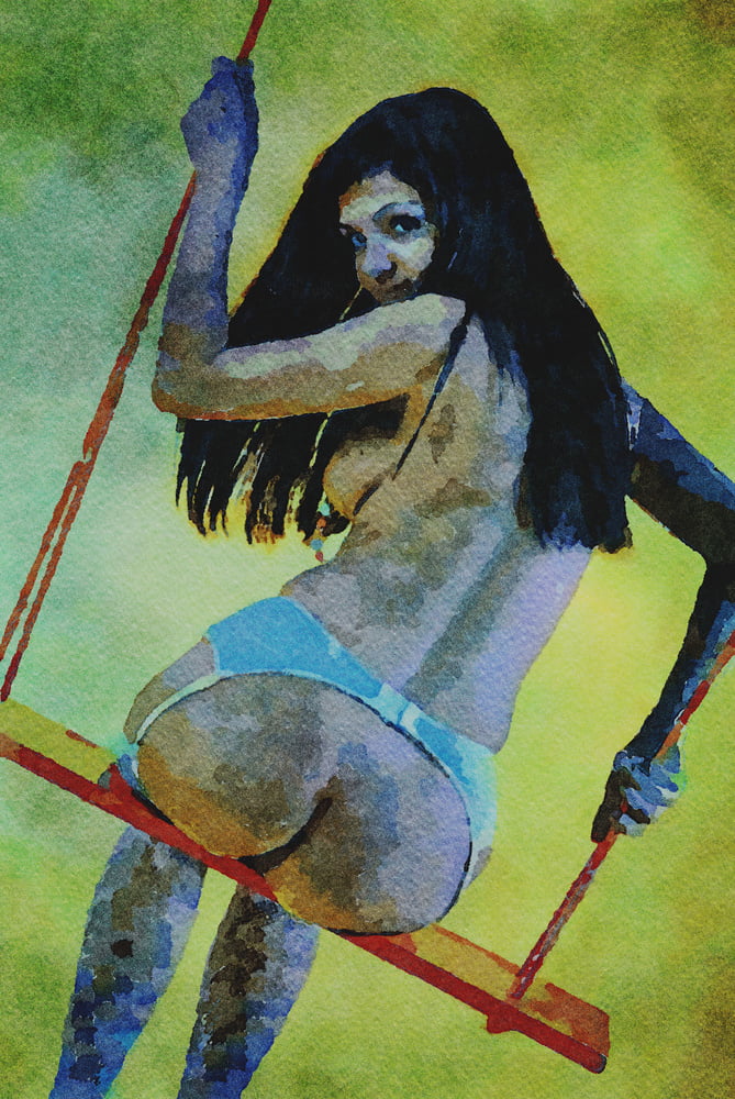 Erotic Digital Watercolor 65 #99978725