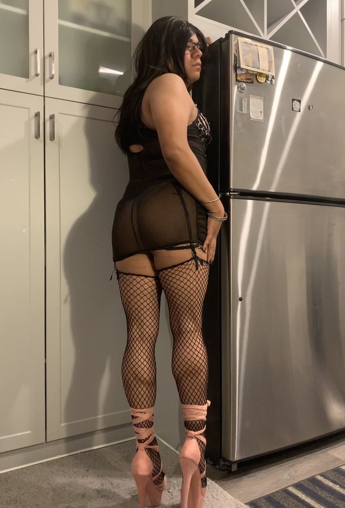 Big Ass Rachelle in French Maid Outfit and High Heels #107063167