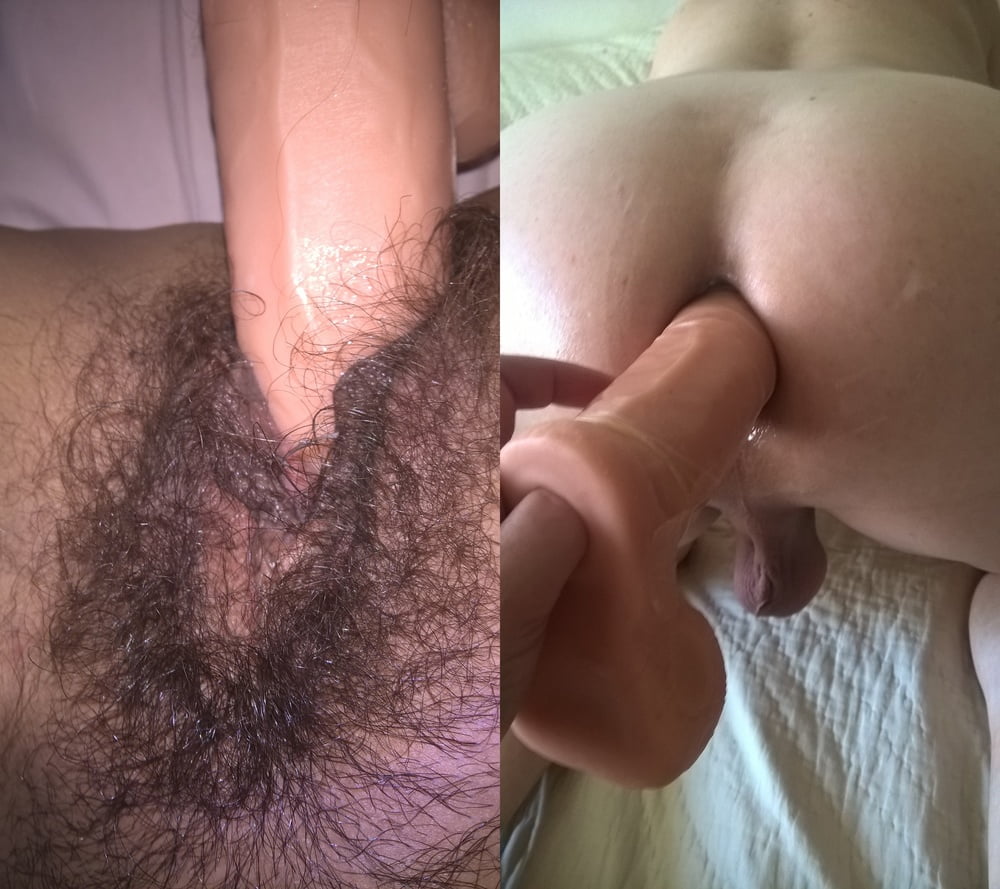 Hairy JoyTwoSex And Hubby Playing With Dildo #106721506