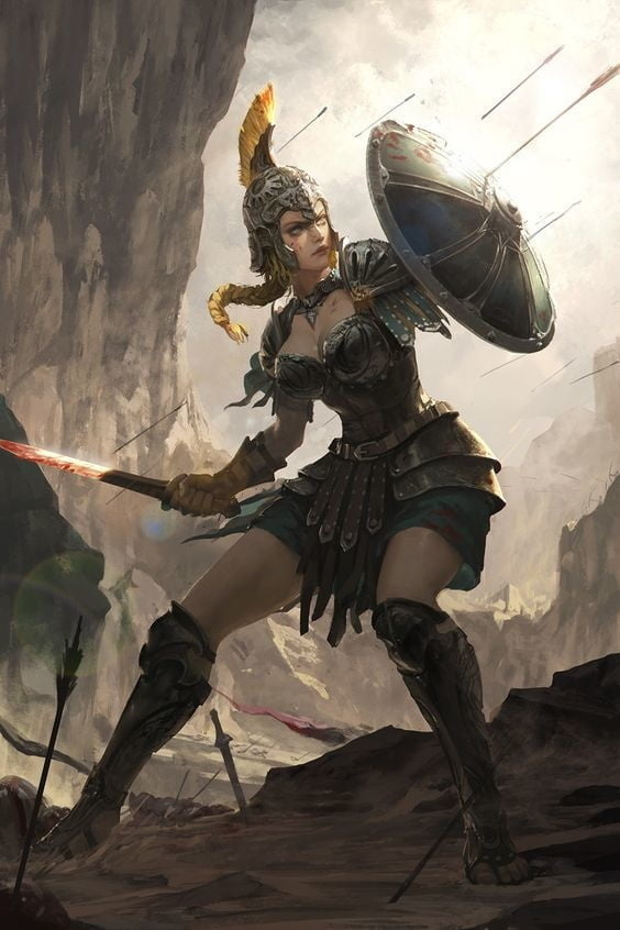 Caballeros con espadas, gladiadores, samuráis y ninjas
 #91499909