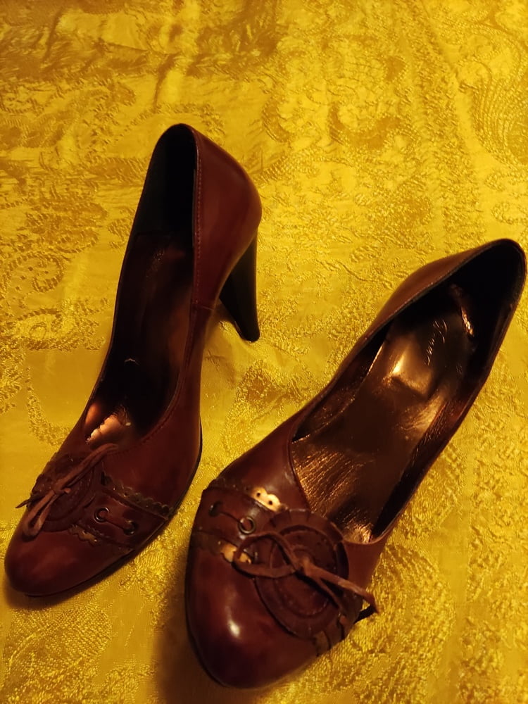Sister&#039;s old brown heels #81887558