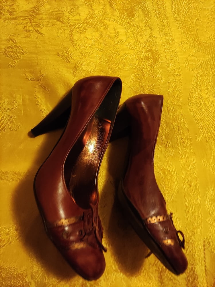 Sister&#039;s old brown heels #81887561