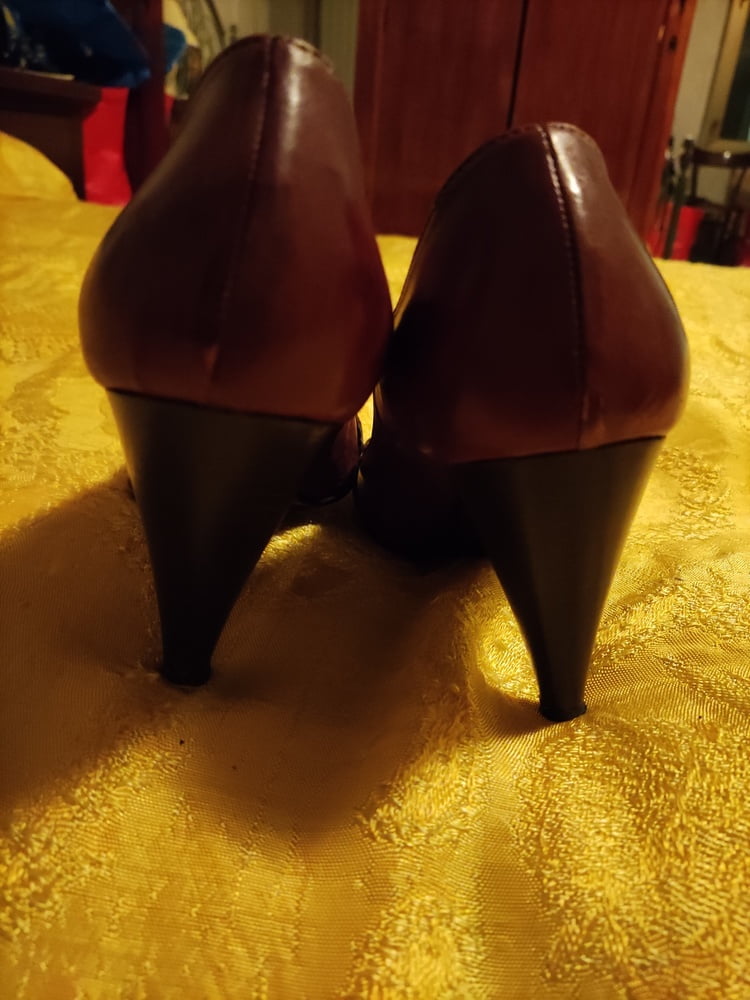 Sister&#039;s old brown heels #81887565