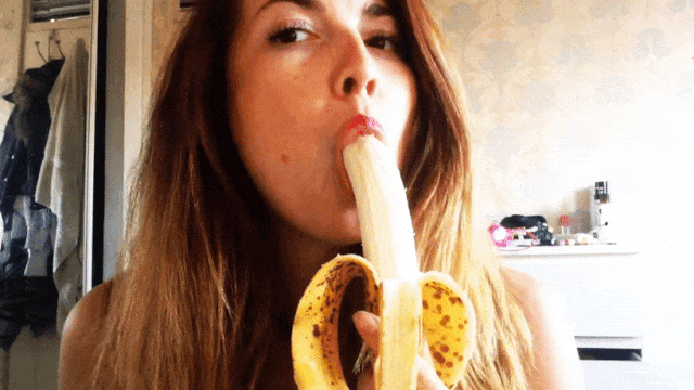 Girls banana blowjob #99615841