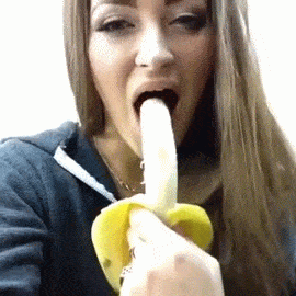 Girls banana blowjob #99615853