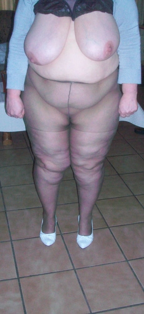 bbw in hose standing with naked tits #81984109