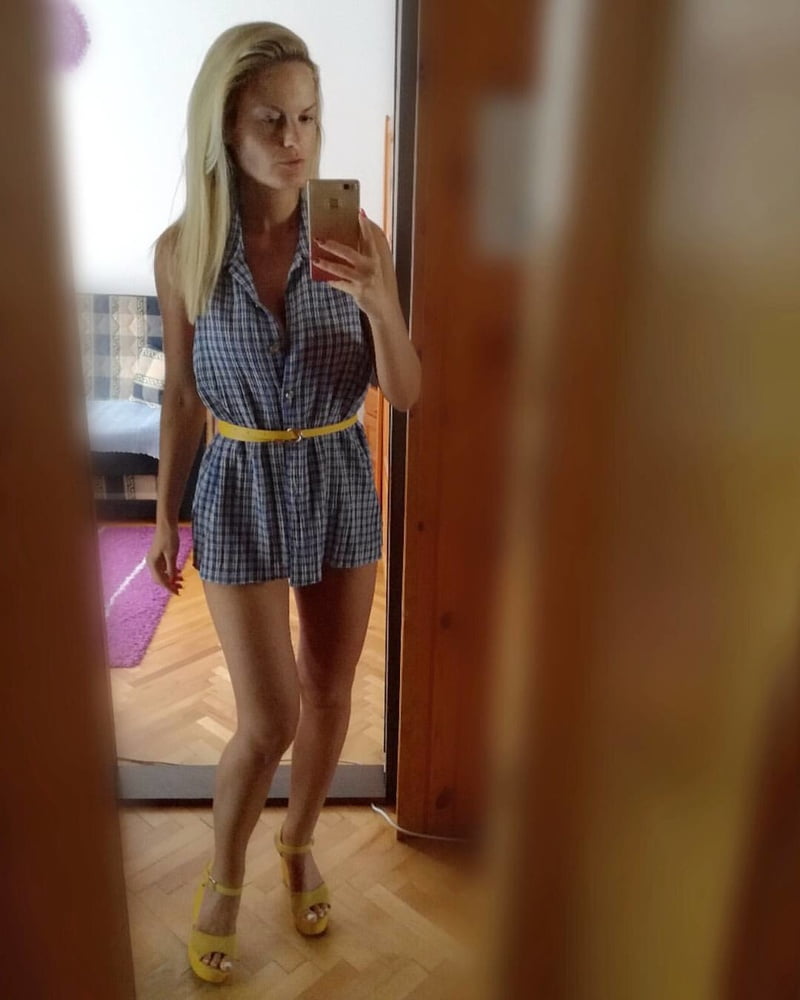 Serbian hot skinny whore blonde milf mom big tits Mila M. #106046330
