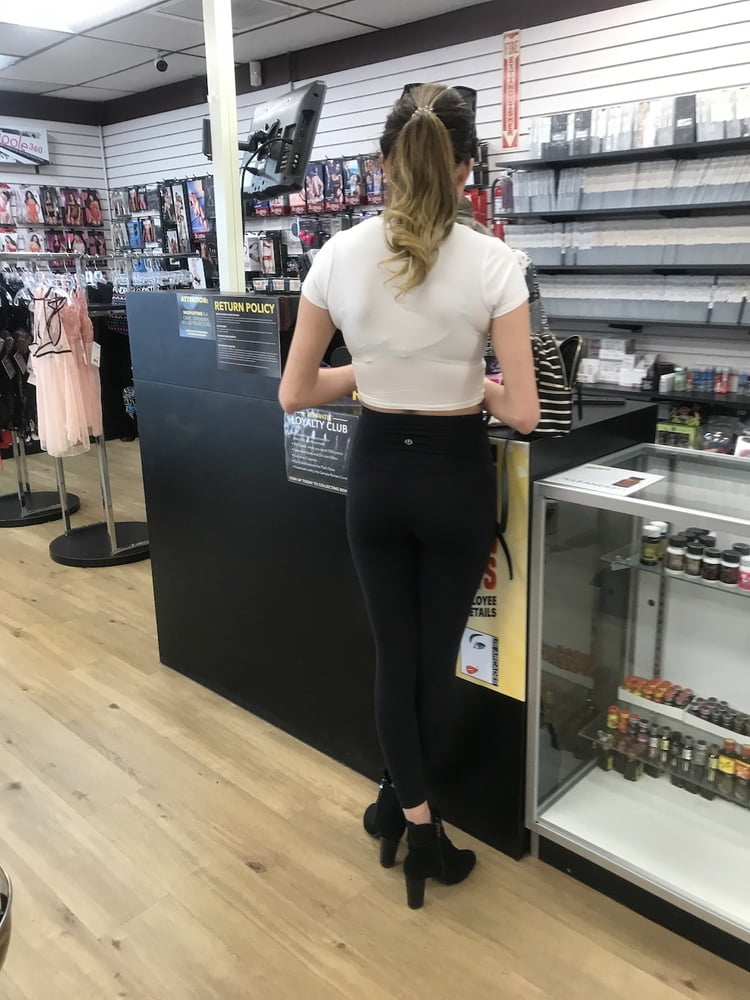Sex shop blonde in lululemon leggings #104026375