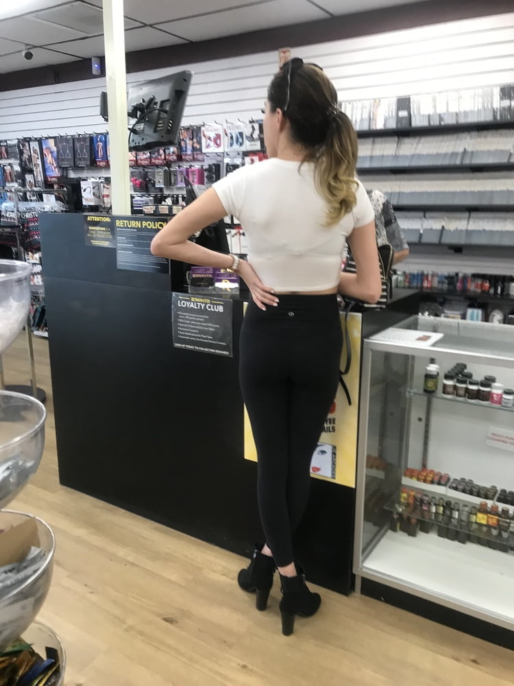 Sex shop blonde in lululemon leggings #104026387