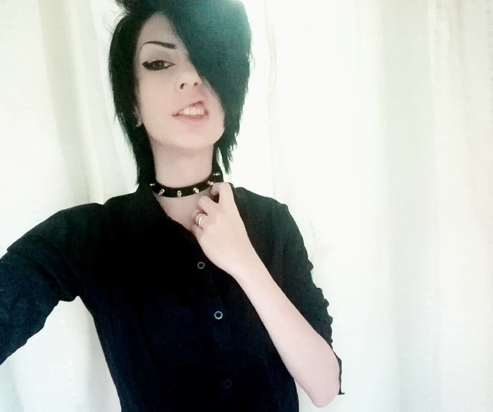 Sexy Alternative Emo Girl With Long Tongue #96025069