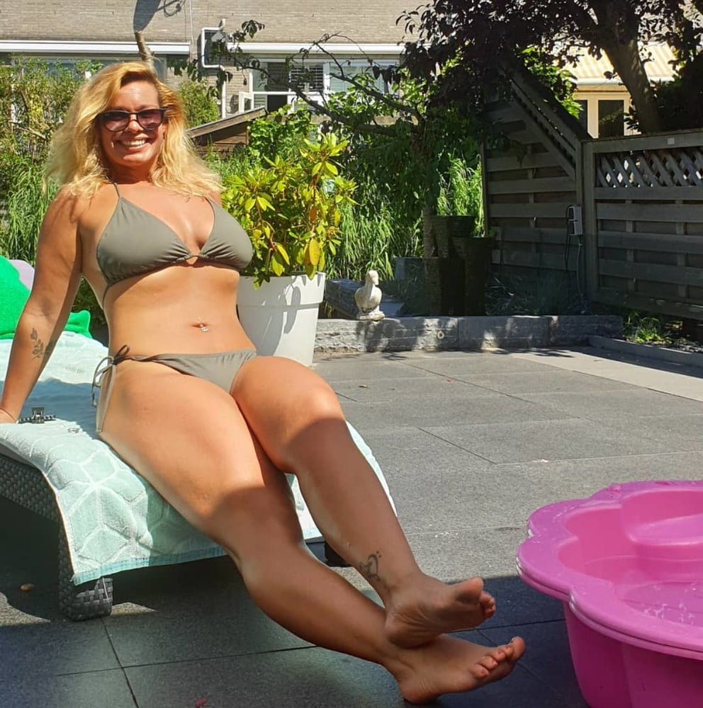 Amateur Dutch nurse Cheryl with huge tits in bikini #81546160