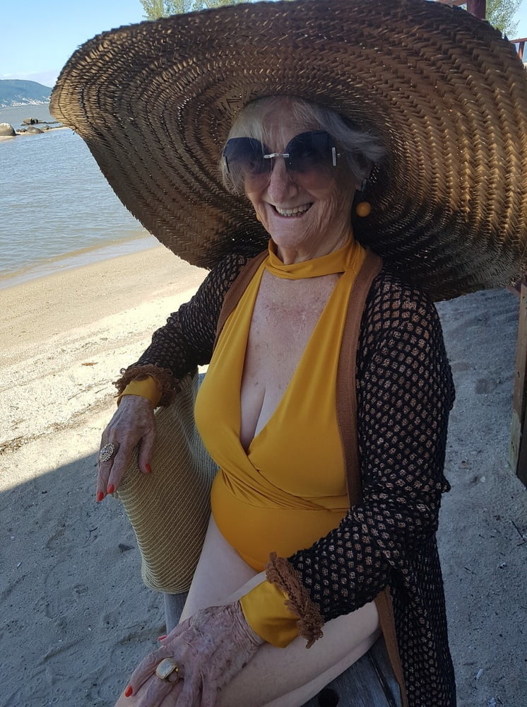 Very old non-nude gilf likes her hats #80191242