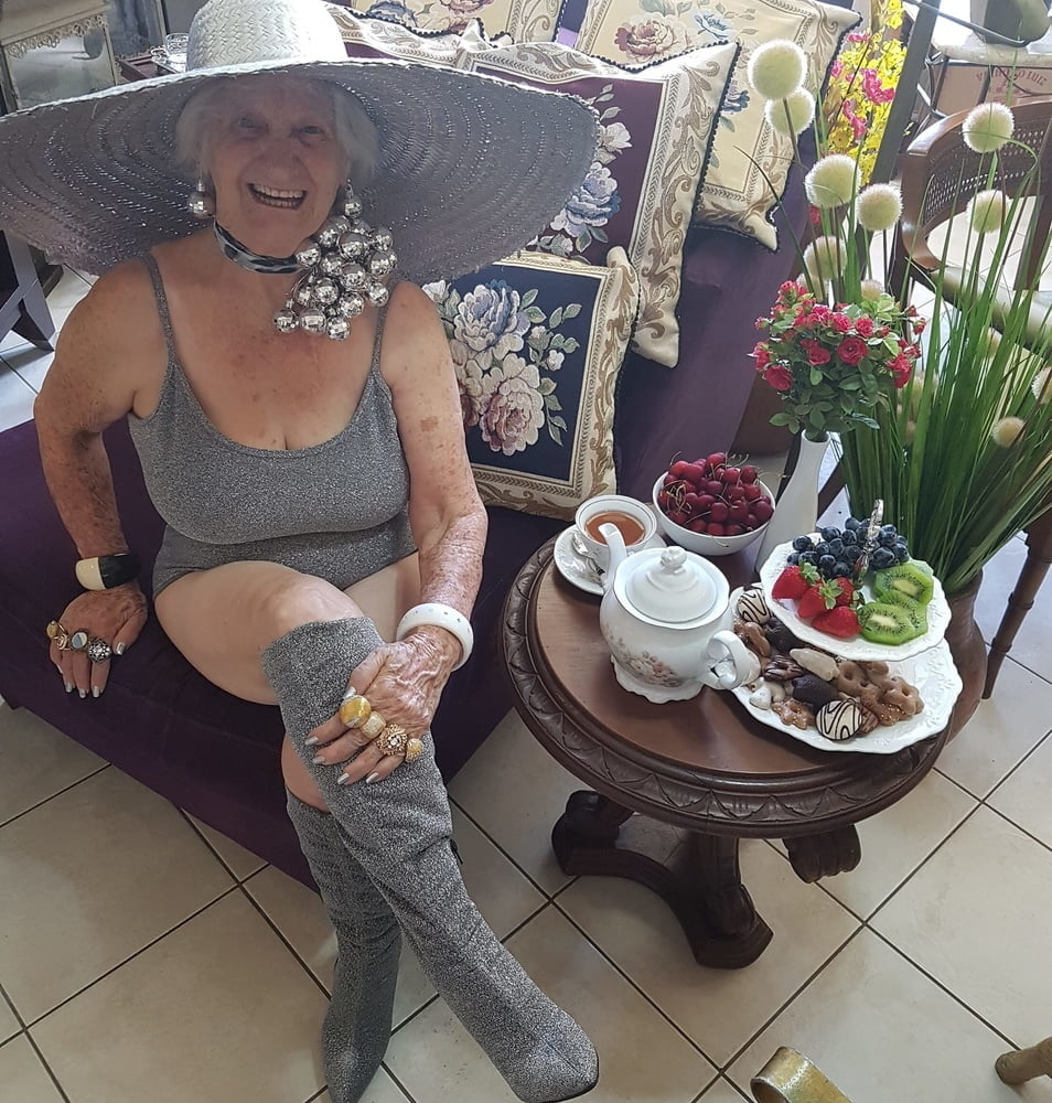 Very old non-nude gilf likes her hats #80191257