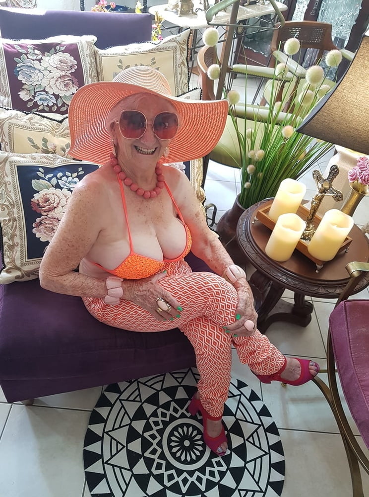 Very old non-nude gilf likes her hats #80191275