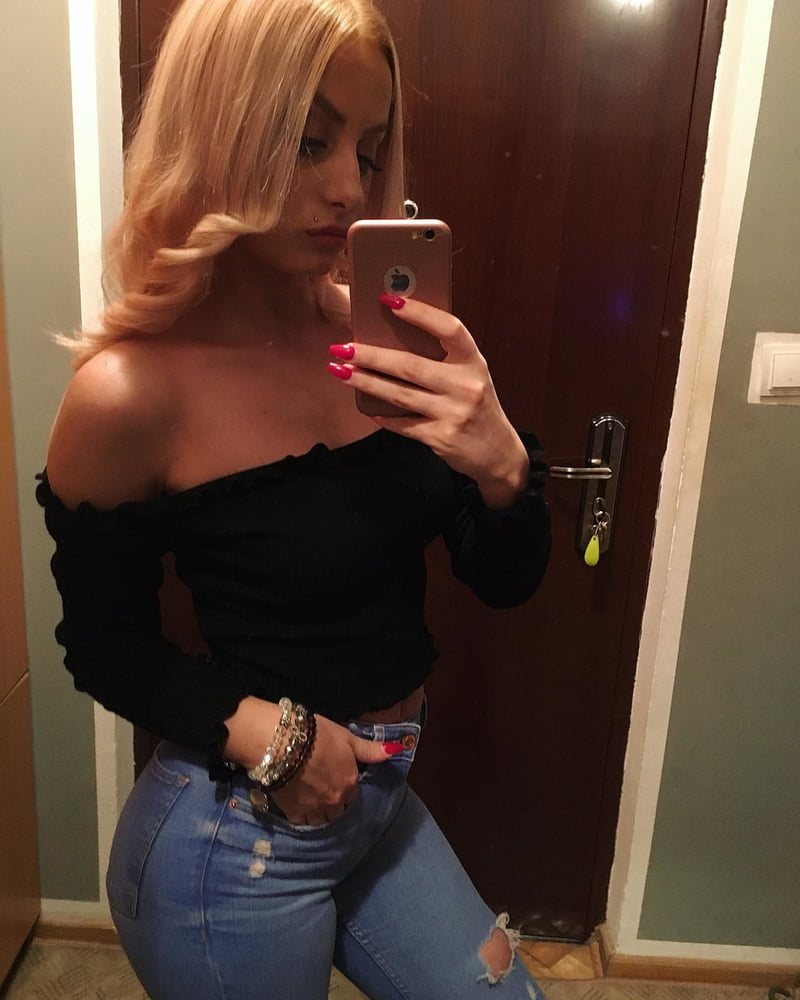 Serbian hot skinny blonde whore girl Ana Stojilkovic #80757375