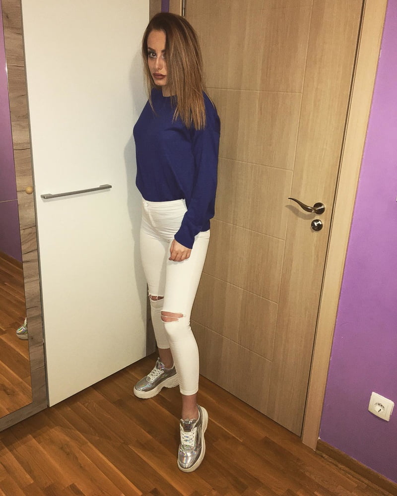 Serbian hot skinny blonde whore girl Ana Stojilkovic #80757396