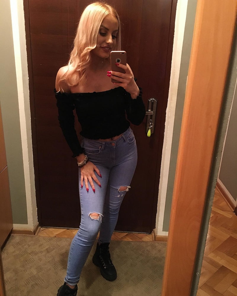 Serbian hot skinny blonde whore girl Ana Stojilkovic #80757398